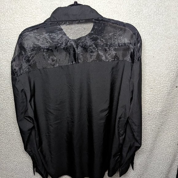 INCERUN Men Long Sleeve Mesh Button Down Shirt - Picture 2 of 4
